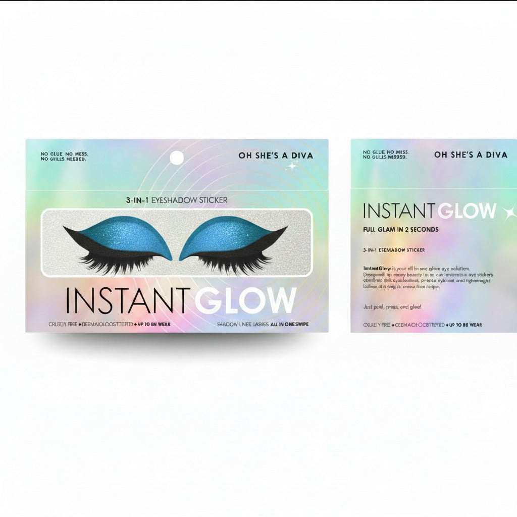 3-in-1 Eyeshadow Sticker - Blue