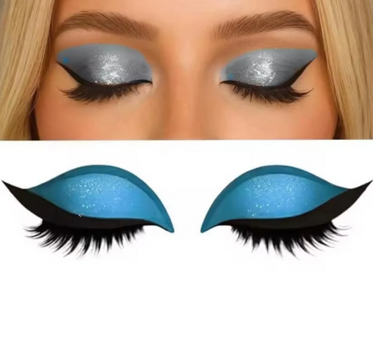 3-in-1 Eyeshadow Sticker - Blue