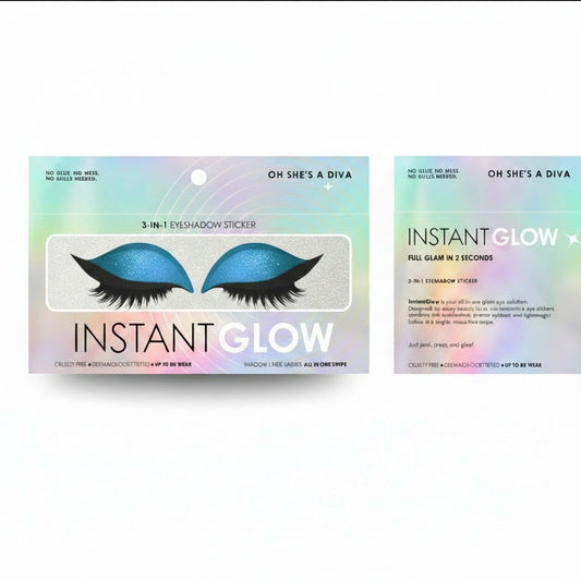 3-in-1 Eyeshadow Sticker - Blue