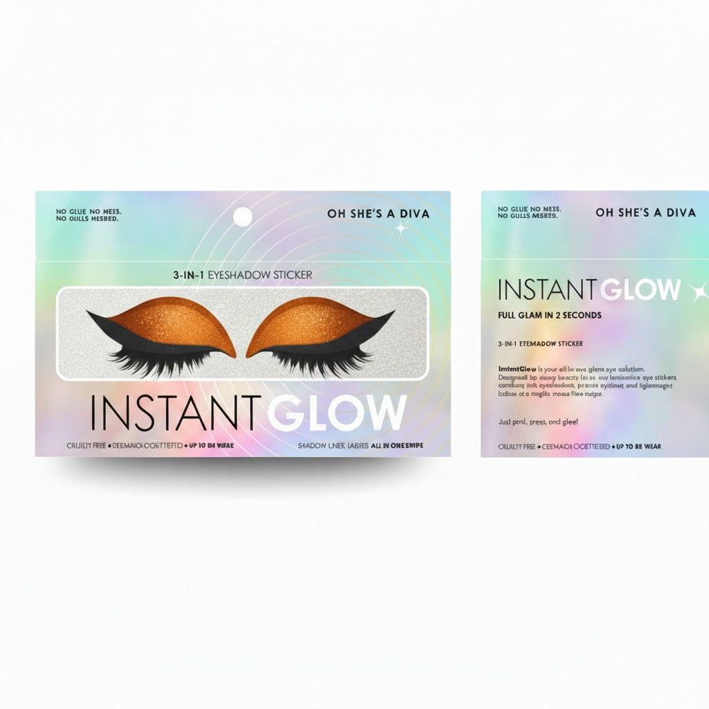 3-in-1 Eyeshadow Sticker - Black